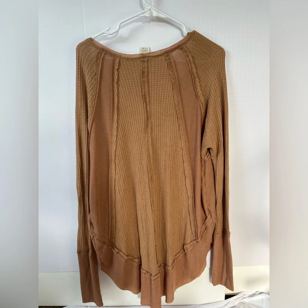 We The Free Tan Textured Knit Top - Picture 3 of 3